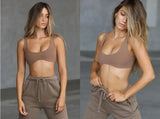 Women Wide Strap Backless Sports Bra