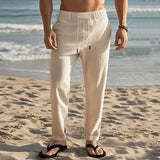 Men Cotton Linen Straight Pants