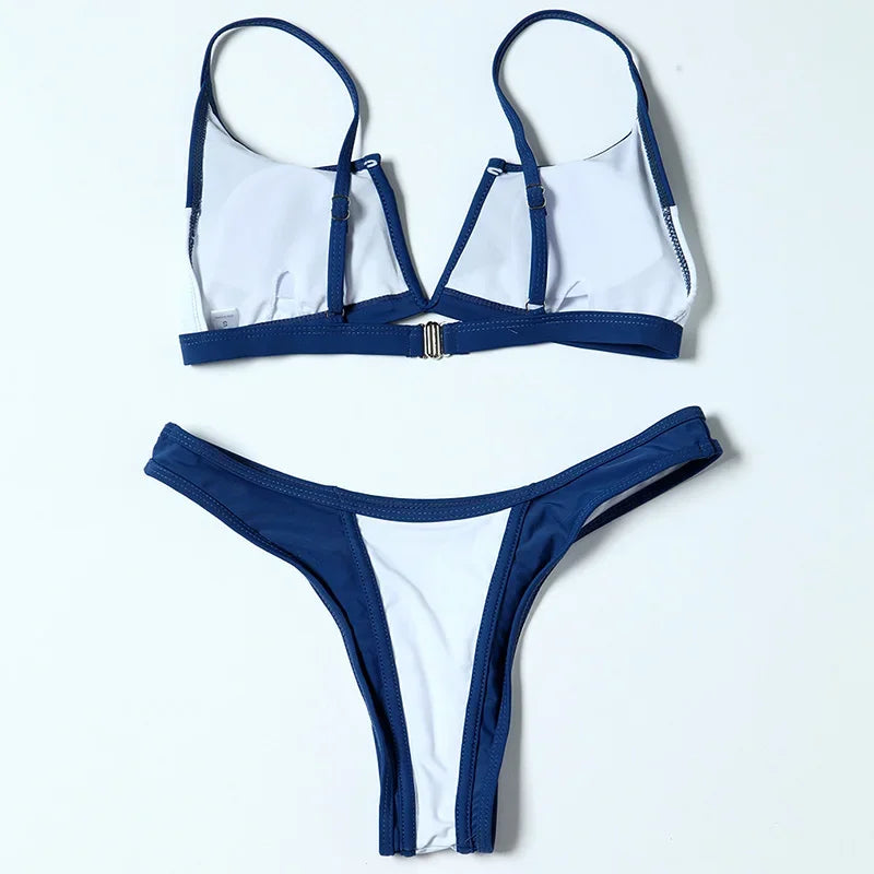 Denim V-Thong Bikini