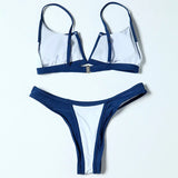 Denim V-Thong Bikini