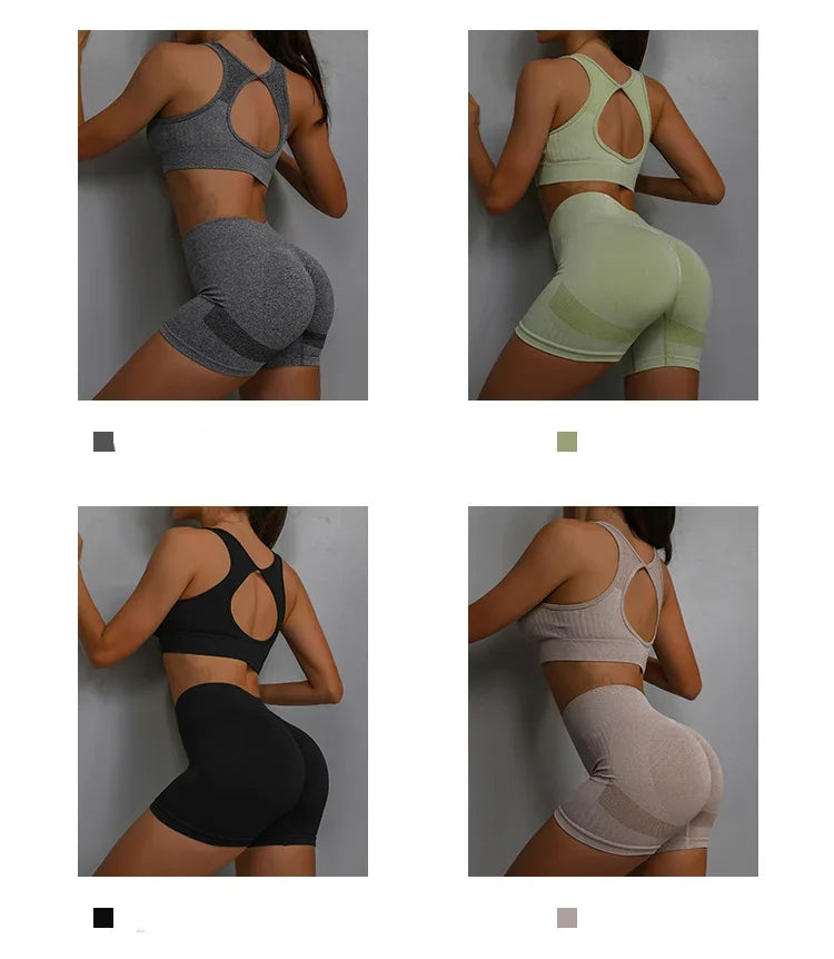 Women Fitness Vest & Shorts Set