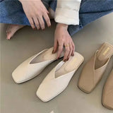 Women Designer Mules Leather Sandals