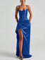 Midnight Satin Slip Gown
