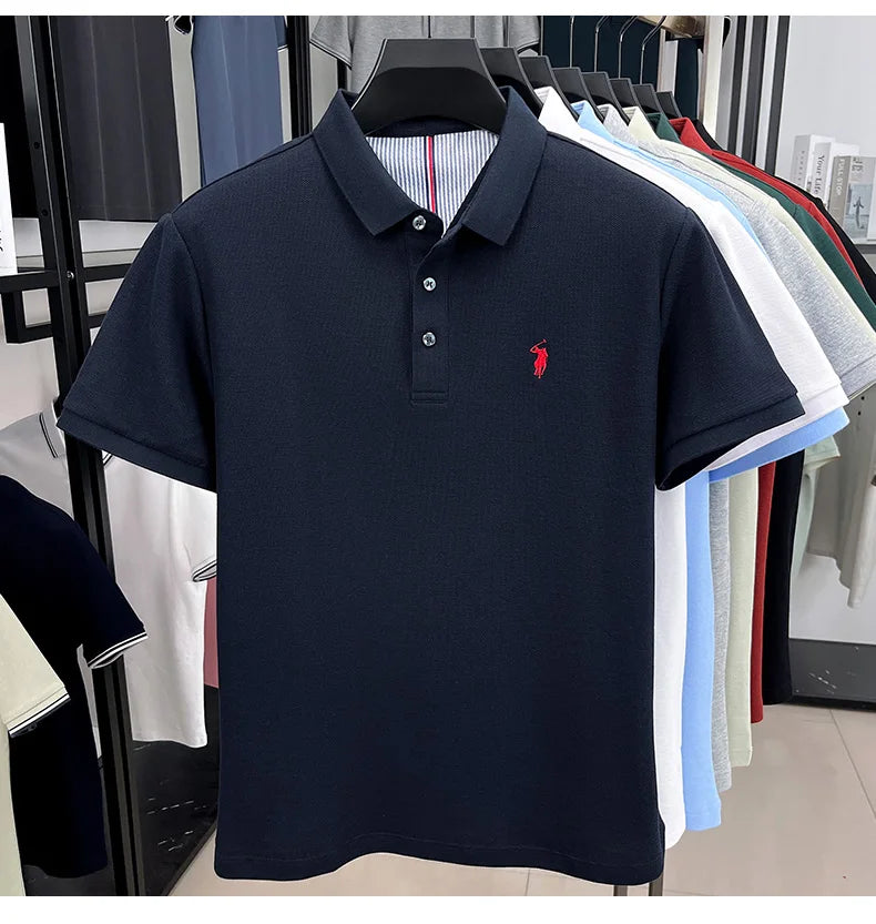 Men Cotton Embroidered Polo Shirt