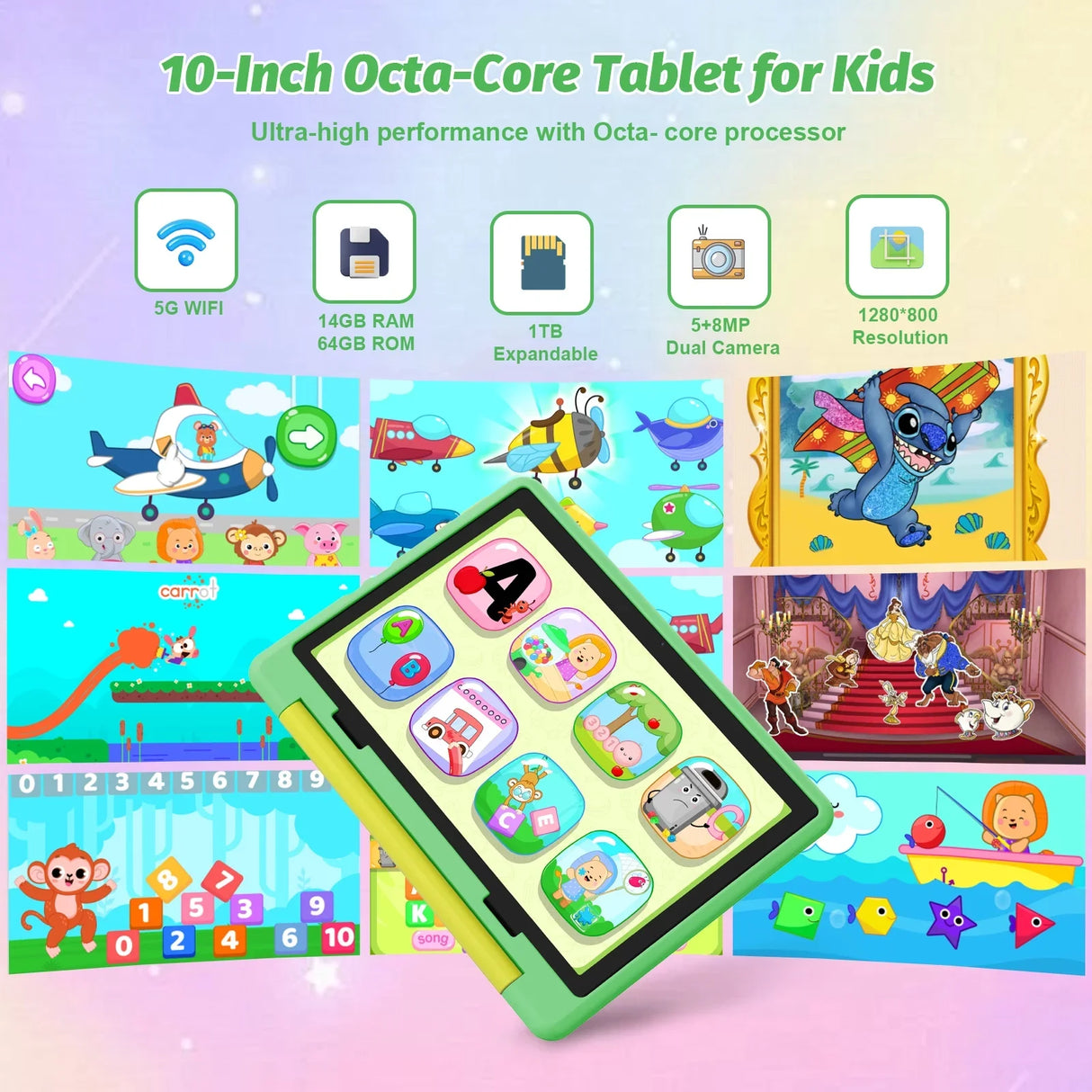 Kids 10-Inch Android Tablet with Parental Control