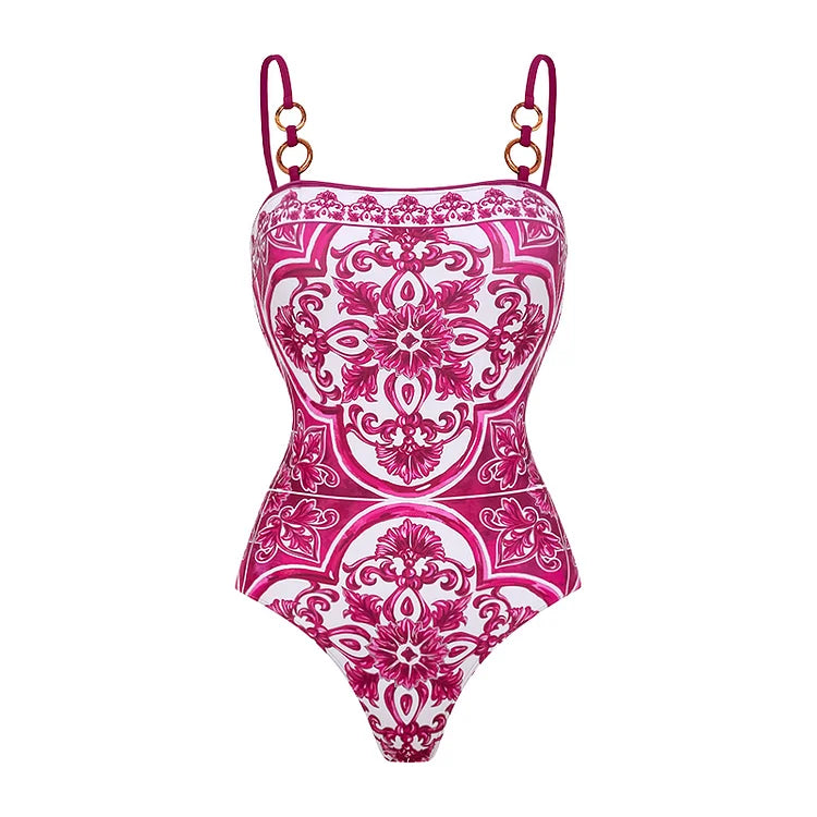 Vintage Print One Piece