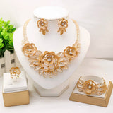 Women’s 18K Gold Flower Jewelry Set