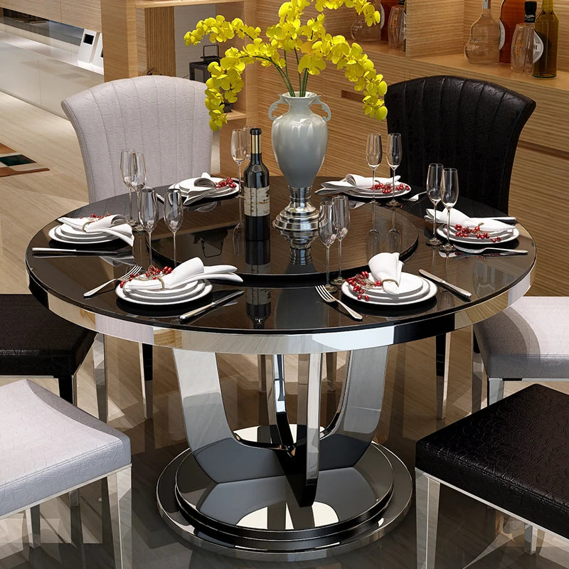 Rotating Metal Dining Table