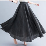 Women Linen Maxi Skirt