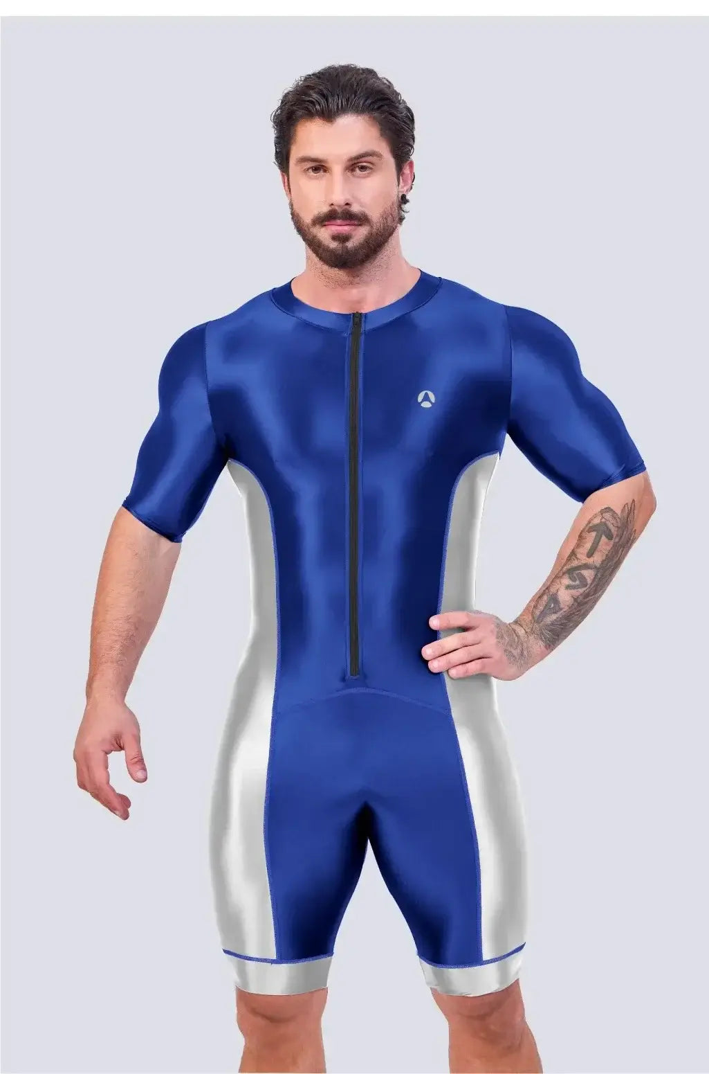 Women Satin Glossy Bodysuit Jumpsuit