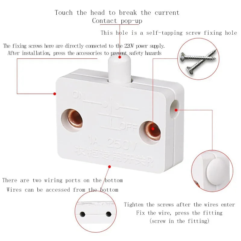 Closet Cabinet Light Switch