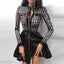 Women's Lace Patchwork Mini Dress