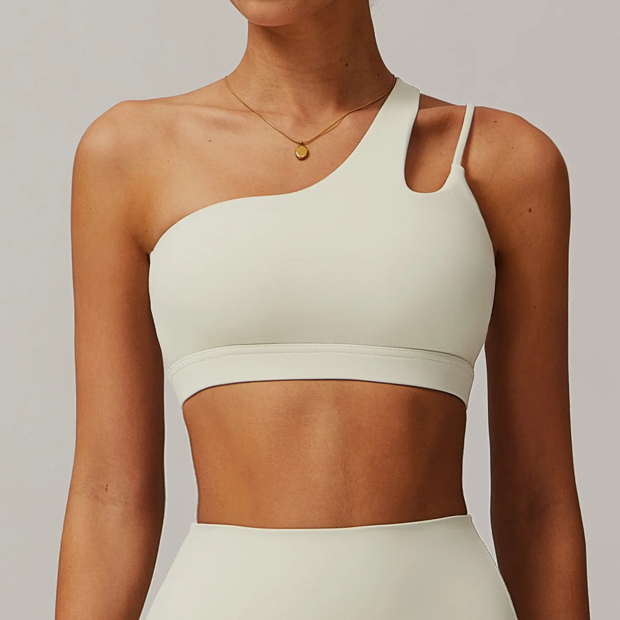 Women Oblique Shoulder Sports Bra