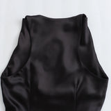 Luxe Satin Midi Elegance Dress
