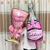 Champagne Bottle & Glass Balloon Set