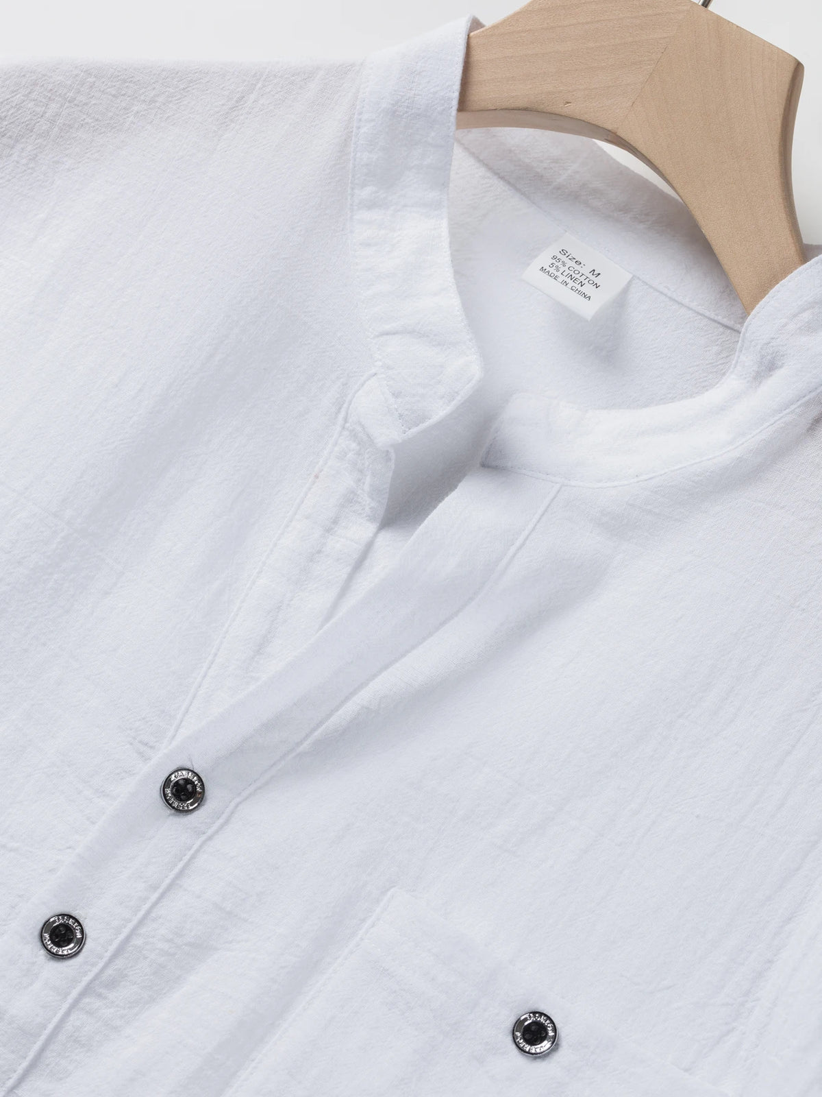 Heritage Linen Stand Collar Shirt
