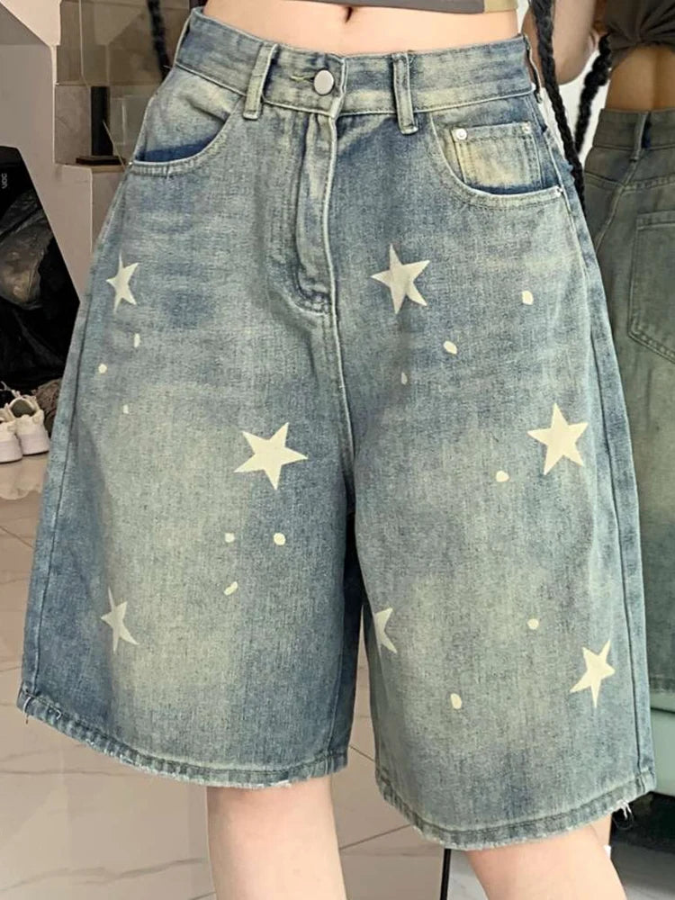 WashedMuse™ – Retro Wide Leg High Waist Denim Pants (Faded, Chic & Casual)