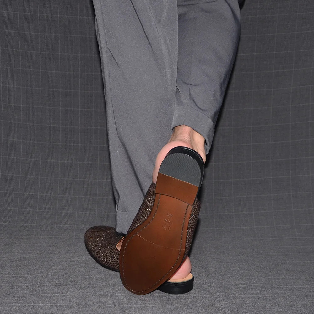 Men’s Crocodile Leather Mules