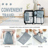 7-Piece Travel Packing Organizer Set – Folding Luggage Cubes