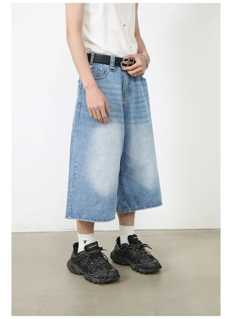 OverEase™ – Vintage Oversize Denim Shorts 2025 (Wide Leg, Relaxed & Throwback Inspired)