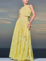 Women's Sleeveless Skirt Set