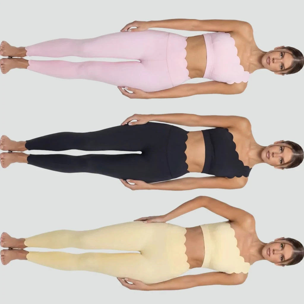 Blush One-Shoulder Yoga Set