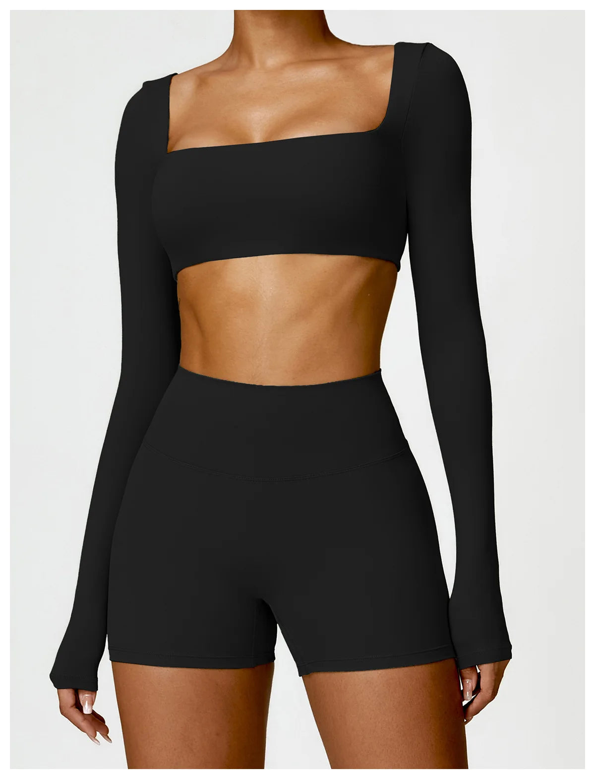Women's Long Sleeve Yoga Shirt – Gym Push-Up Fitness Top