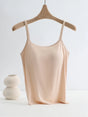 Bralux™ adjustable strap camisole in soft nude color, perfect layering top for women.