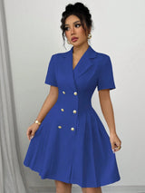 Women's Double Breasted Midi Dress