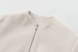 Women Cropped Bomber Jacket
