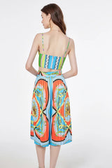 Women's Crop Top & Skirt Set