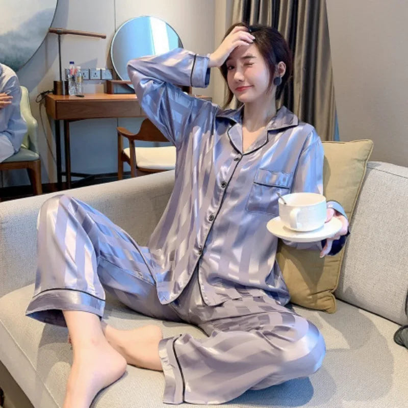 Women's Satin Pajama Set