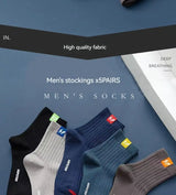 Men’s Mid-Calf Socks 5 Pairs