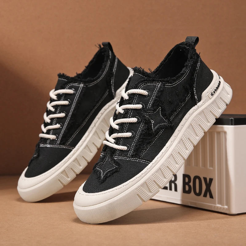 Men’s Canvas Flat Low-Top Shoes