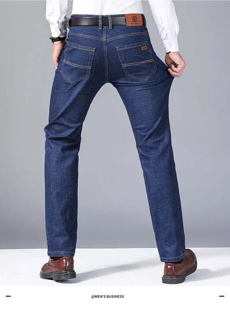 Men’s Classic Black Biker Jeans
