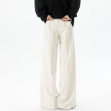 Men's Plus Size Vintage Pleated Trousers – Wide Leg