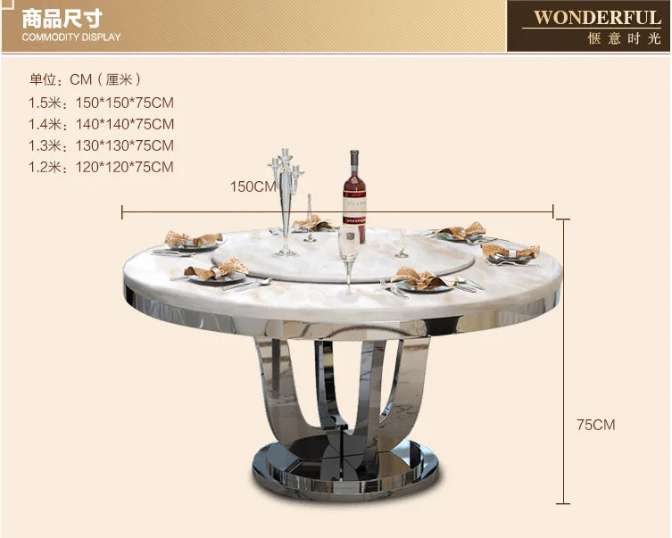 Rotating Metal Dining Table