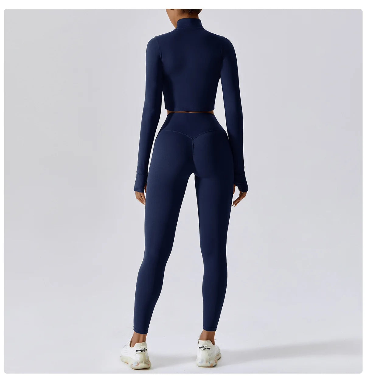 Women's Sexy Zip Long Sleeve Yoga Jacket – Workout Running Cycling Top