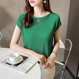 Women Summer Knit Blouse 2025