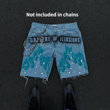 2025 Hip Hop Denim Wide Shorts