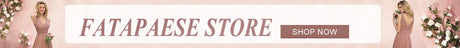 FATAPAESE Store promotional banner featuring elegant pink dresses and a call-to-action to shop now.