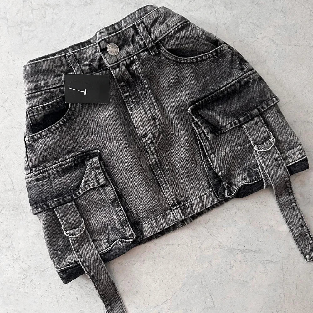 PlaidPunk™ – Pocket Plaid Y2K Mini Skirt (Harajuku Streetwear)