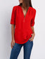Luna Deep V-Neck Chiffon Blouse