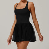 Women Mesh Breathable Tennis Skirt