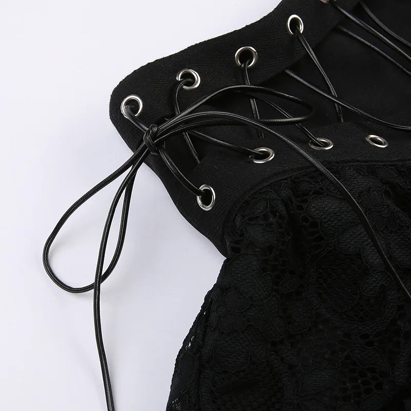 Women Zipper Gothic Mini Skirt