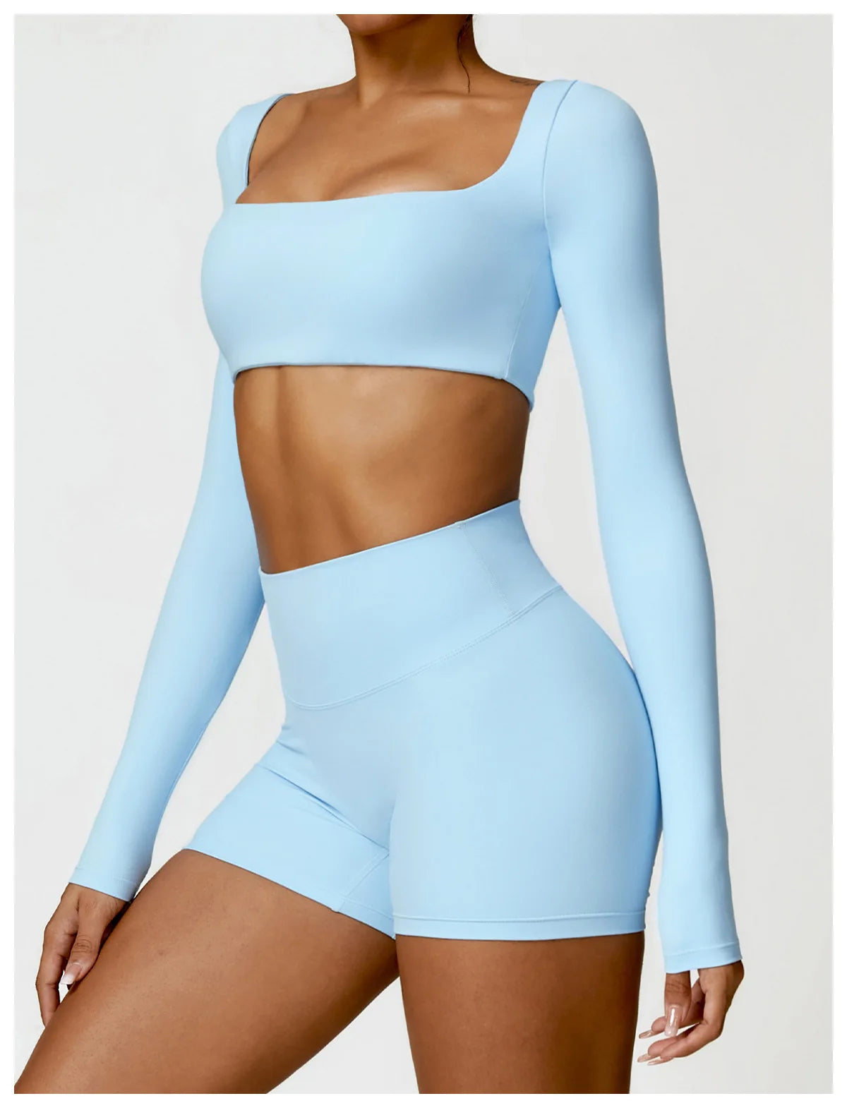 Women's Long Sleeve Yoga Shirt – Gym Push-Up Fitness Top