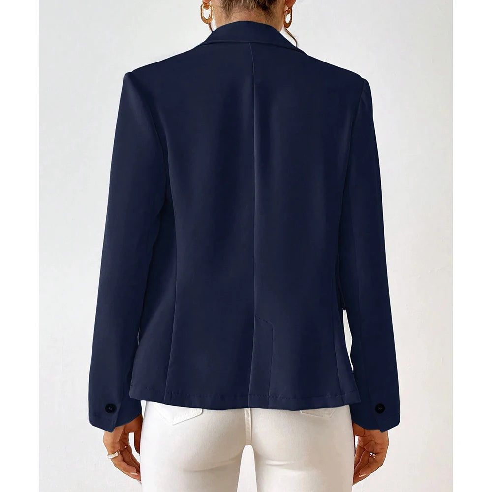 MuseTrim™ – Sleek Business Lapel Blazer (Minimalist Single-Button, Modern Fit)