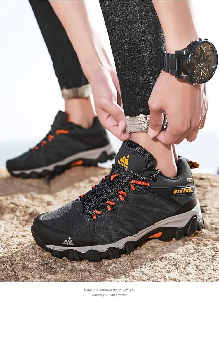 Men Leather Outdoor Trekking Shoes