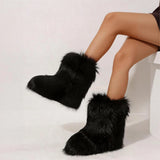Y2K Fur Snow Boots