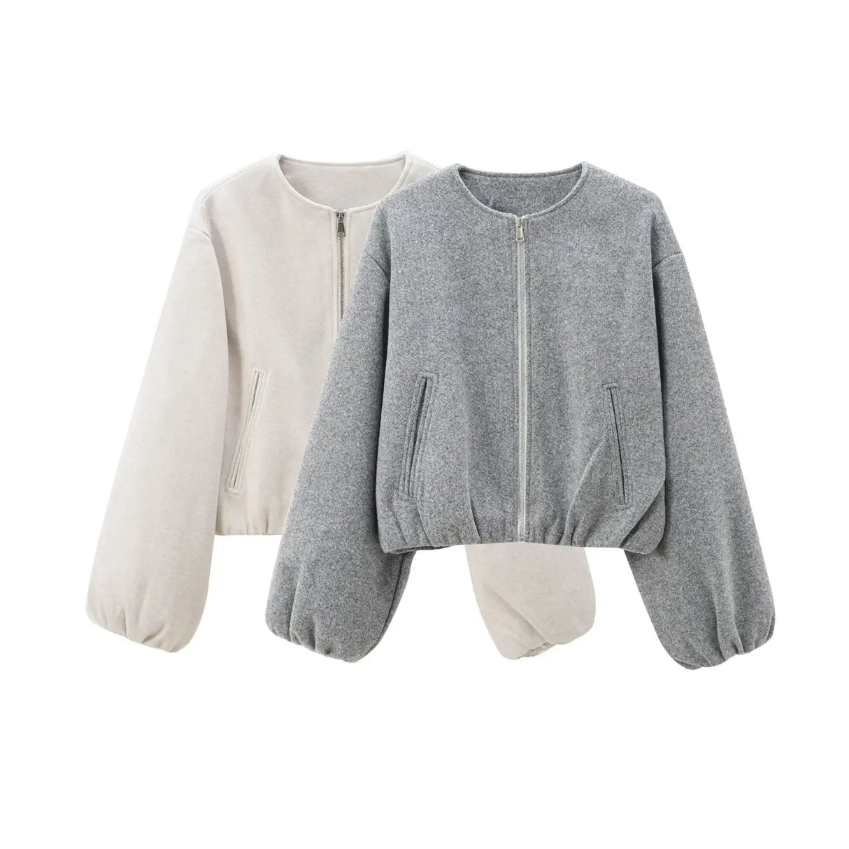 Women Cropped Bomber Jacket